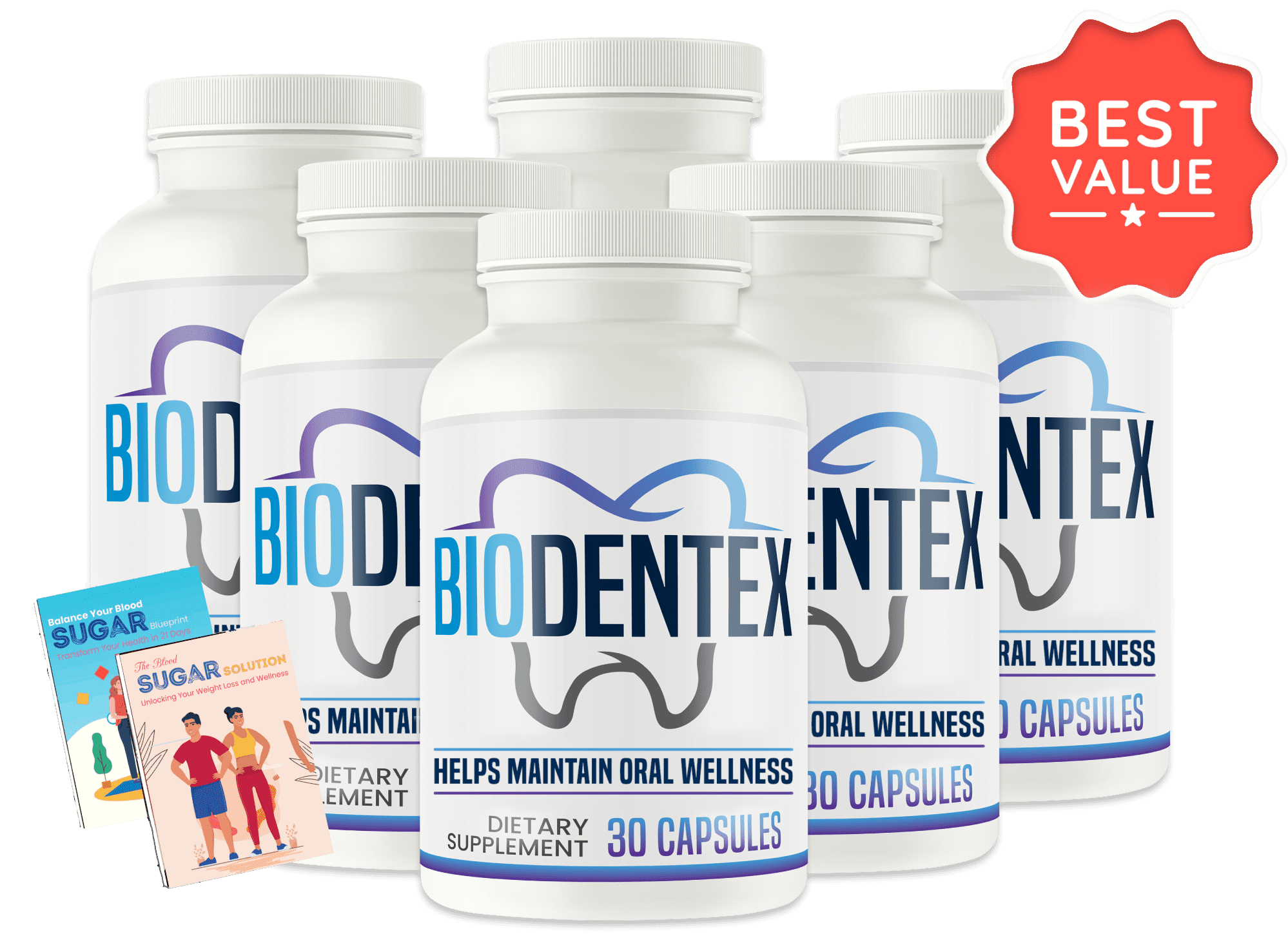 Biodentex 6 bottles with bonus image