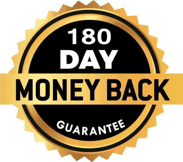 180-day money-back guarantee